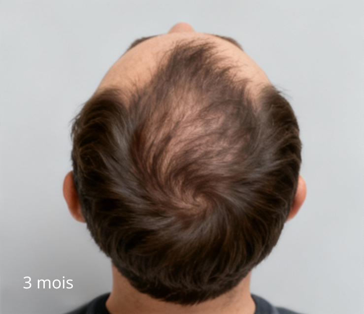 Repousse des cheveux 3 mois après une greffe